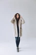 Шуба з овечої шерсті Sheep brand Tilda 90см розмір M з капюшоном, сірий - зображення 2