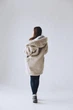 Шуба з овечої шерсті Sheep brand Tilda 90см розмір M з капюшоном, сірий - зображення 8