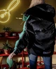 Женский пуховик в стиле Boho S зелёный - изображение 2