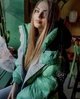 Женский пуховик в стиле Boho S зелёный - изображение 5