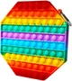 Іграшка антистрес пупырка восьмикутник Pop It Octagon Rainbow 20х20 см - зображення 1
