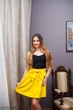 Женская юбка Подіум False 12257-YELLOW M Желтый - изображение 4