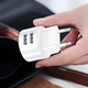 Сетевое зарядное устройство Usams US-CC080 T20 Dual USB Round Travel Charger Белый (34486) - изображение 2