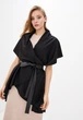 Трикотажная накидка-безрукавка с поясом Подіум Triel 27920-BLACK S Черный - изображение 1
