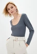 Боди с рукавами Подіум Ashley 27563-GREY S Серый - изображение 1