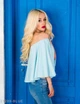 Женская блузка Подіум Rene 21289-BLUE L Голубой - изображение 2