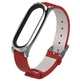 Кожаный ремешок Primo Mijob для фитнес браслета Xiaomi Mi Smart Band 7 - Red&Silver Primo красный - изображение 2