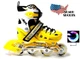 Роликові ковзани дитячі розсувні Scale YELLOW Sports LF 905 Жовті розмір 38-41 передні колеса СВІТЯТЬСЯ - зображення 1