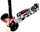 Самокат детский трехколесный MAXI Scale Scooter Street Чёрные Светящиеся колеса Съемный руль от 3 до 7 лет - изображение 5