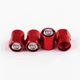 Колпачки на ниппель для автомобиля Fiat Alitek Short Red Фиат Logo white/red, 4 шт (67377) - изображение 2