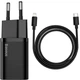 Сетевое зарядное устройство Baseus Super Si 1Type-C + Cable Type-C to Lightning 20W TZCCSUP-B01 Black - изображение 1