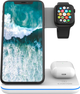 Бездротовий зарядний пристрій Canyon WS-303 3 в 1 QI White (CNS-WCS303W) - зображення 2