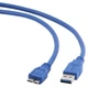 Кабель USB3.0-microB 3м Cablexpert, синій (CCP-mUSB3-AMBM-10) - изображение 1