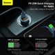 Автомобильное зарядное устройство Baseus Golden Contactor Pro Dual Quick Charger Car Charger 1xUSB/1xType-C, 5A/40W, QC/PD| - изображение 4