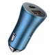 Автомобильное зарядное устройство Baseus Golden Contactor Pro Dual Quick Charger Car Charger 1xUSB/1xType-C, 5A/40W, QC/PD| - изображение 2