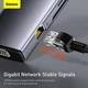 Хаб Baseus 9в1 Metal Gleam |3хUSB, 4К HDMI, Type-C, 100W PD, VGA, LAN, TF, SD|для Macbook/Windows/Android/iOS - изображение 4