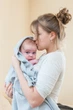 Муслиновая пеленка бамбук+хлопок Kinderenok Baby Loovi 120х120 см, серая с перышками - изображение 2