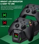 Док-станция BEBONCOOL + 2 аккумулятора 2555 mAh для геймпадов Xbox One (S/X) / Elite / Series (S/X) Black - изображение 5