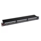 Патч-панель W&T экранированная 24 порта RJ-45 19" cat.5e 1U FTP с держателем кабелей (WT-2084-CAT.5E) - изображение 1