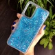 Чохол Glitter для Xiaomi Poco M3 бампер рідкий блиск Синій - зображення 2