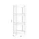 Этажерка 4-х-ярусная MBM HOME FH-22/4 WHITE пластиковая белая - изображение 7