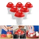 Силіконові форми для варіння яєць Silicone Egg Boil яйця без шкаралупи Червоний (443641) - зображення 1