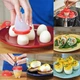 Силіконові форми для варіння яєць Silicone Egg Boil яйця без шкаралупи Червоний (443641) - зображення 3