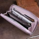 Женский кошелек-клатч вместительный кожаный ST Leather Accessories 19278 Лиловый - изображение 8