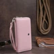 Женский кошелек-клатч вместительный кожаный ST Leather Accessories 19279 Розовый - изображение 5