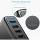 Мережевий зарядний пристрій Anker PowerPort 5 Speed - 51.5W 1xQC3.0 & 4xPIQ Black - зображення 5