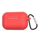 Силиконовый футляр с карабином для наушников AirPods Pro Red - изображение 2