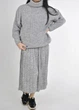 Шерстяная вязаная юбка плиссе в сером цвете,р.3XL - изображение 3