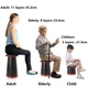 Розкладний телескопічний стілець Помаранчевий Telescopic stool - зображення 6