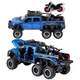 Машинка джип Ford Raptor металлический внедорожник коллекционный с мотоциклом 21 см Синий (6368704) - изображение 6