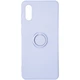 Чехол Fiji Holder Ring для Samsung Galaxy A02 (A022) бампер накладка с подставкой Lilak - изображение 1