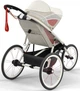 Спортивная беговая прогулочная коляска Cybex Sport Avi Bleached Sand на кремовой раме с оранжевыми деталями - изображение 4