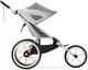 Спортивная беговая прогулочная коляска Cybex Sport Avi Medal Grey на кремовой раме с оранжевыми деталями - изображение 2