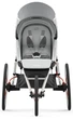 Спортивная беговая прогулочная коляска Cybex Sport Avi Medal Grey на кремовой раме с оранжевыми деталями - изображение 3