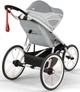 Спортивная беговая прогулочная коляска Cybex Sport Avi Medal Grey на кремовой раме с оранжевыми деталями - изображение 4