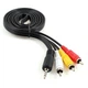 Кабель мультимедійний Jack 3.5mm male 4-pin to 3RCA 2.0m Cablexpert (CCA-4P2R-2M) - зображення 1
