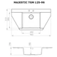 Мойка кухонная Perfelli MAJESTIC TGM 125-96 WHITE - изображение 6