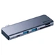 Мультипортовый адаптер USB Хаб Baseus Harmonica 5-in-1 HUB Adapter CAHUB-K0G Grey - изображение 1