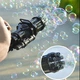 Игрушечный Пулемет генератор мыльных пузырей пистолет PRINCIPLE BUBBLE GUN GATLING машинка автомат електрический пузыремёт для детей Пузырьковая пушка Гатлинга 8 отверстий Black - изображение 9
