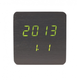 Электронные настольные часы LED WOODEN CLOCK VST 872 квадратные под дерево, черные, зелёная подсветка - изображение 2