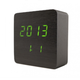Электронные настольные часы LED WOODEN CLOCK VST 872 квадратные под дерево, черные, зелёная подсветка - изображение 3