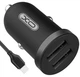 Автомобильное зарядное устройство XO TZ08 2 USB 2.1A кабель microUSB в комплекте Black (17729) - изображение 1