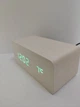 Wireless charger Годинник мережеві з бездротовою зарядкою VST-889 світле дерево з зеленої LED підсвічуванням - зображення 5