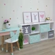 Стелаж для іграшок Scandic Kid 4 ящики 8 осередків Колір м'ятний з сірим - зображення 1