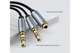 Аудио кабель сплиттер Ugreen 3.5 mm female to 2×3.5 mm male splitter cable с нейлоновой оплеткой 20899 silver/black - изображение 2