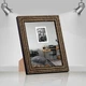 Фоторамка деревянная 15х20 багет: 671-301 Черный с бежевым (антибликовое стекло 2мм, двп с ножкой) EmojiFrame - изображение 2